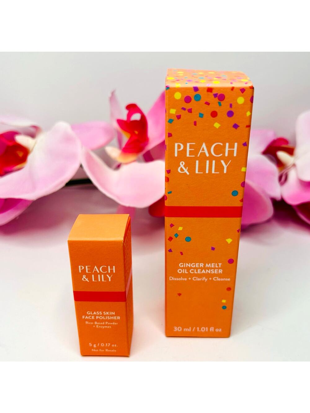 NEW Peach & Lily Glass Skin Face Polisher + Ginger Melt Oil Cleanser Bundle